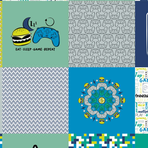 Baumwoll - Webware Happy Patchwork Blanket by Lycklig Design - Happy Gamer