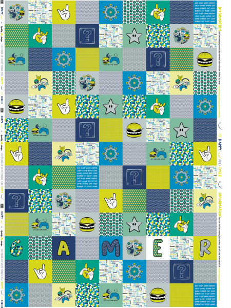 Baumwoll - Webware Happy Patchwork Blanket by Lycklig Design - Happy Gamer