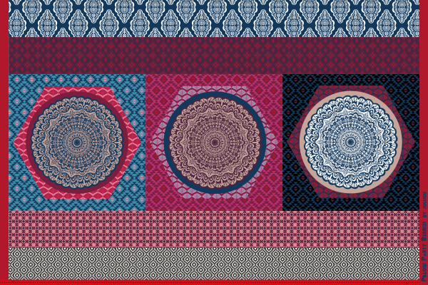 Pillow Party by Jolijou - Kissen - Panel in beere - Töne