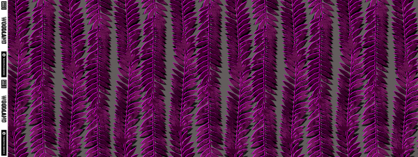 Viskose Webware Leaf Stamps by Thorsten Berger - Blätter in lila - grau