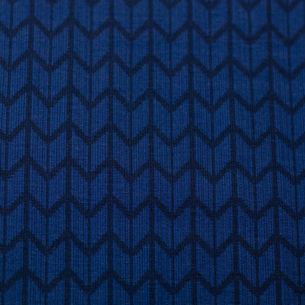 Modal French Terry Cozy Small Knit by Lycklig Design - dunkelblau - Strickoptik