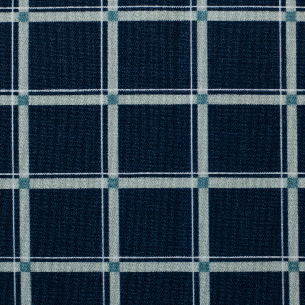 French Terry Svea mit Karo - kariert in blau