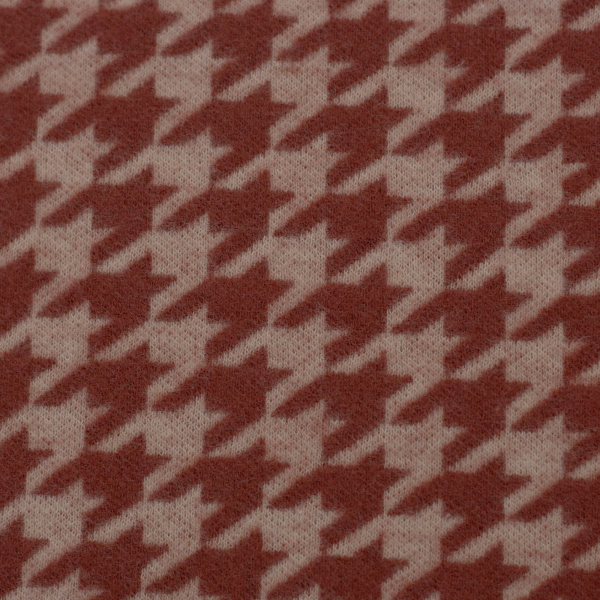 Jacquard Jersey  Xaver mit Hahnentritt - Muster in terracotta