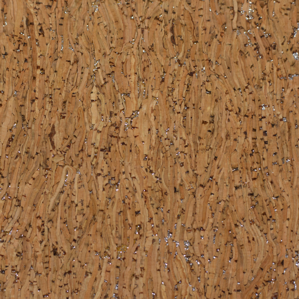 Kork natur mit kleinen Silberpunkten