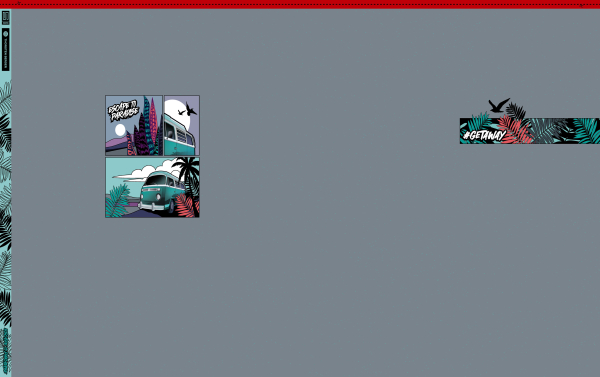 Baumwolljersey Panel Getaway by Thorsten Berger - Bulli + Camping