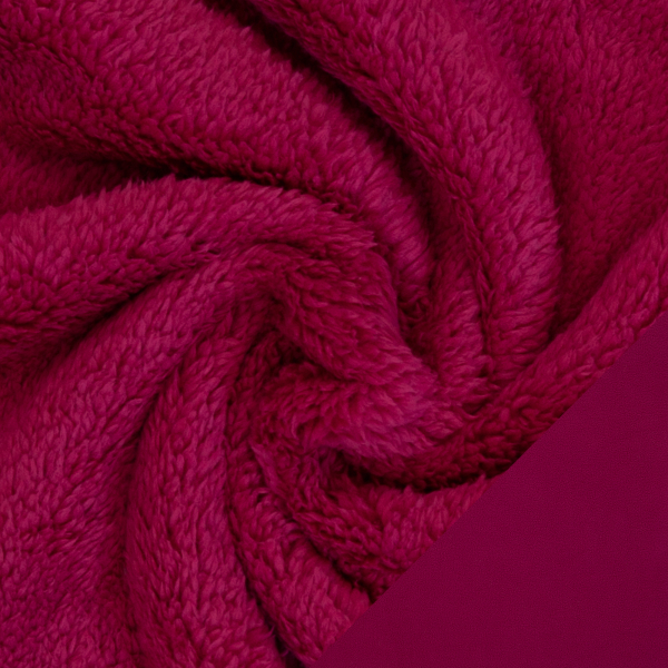 Kuschelfleece Tamme in beere Doubleface