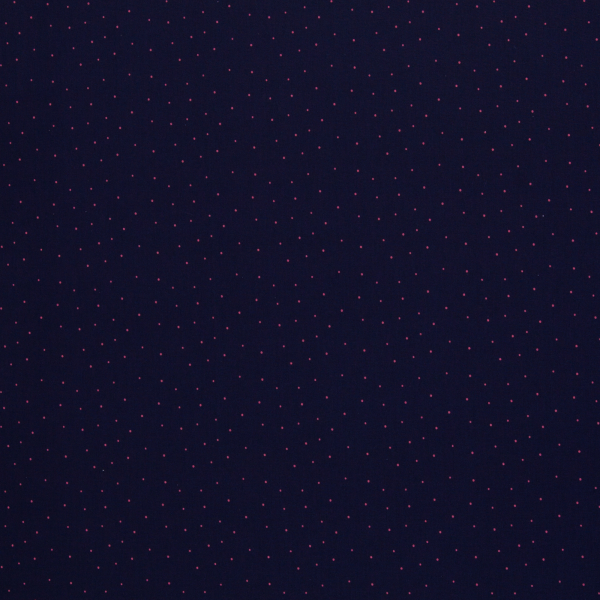 Baumwoll Popeline Rose mit kleinen Punkten in rosa auf navy - Rest 0,4 m