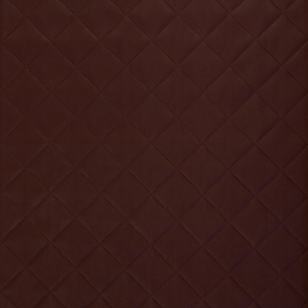 Kunstleder Debbie - großes Steppmuster in rotbraun