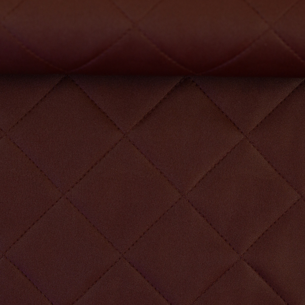 Kunstleder Debbie - großes Steppmuster in rotbraun