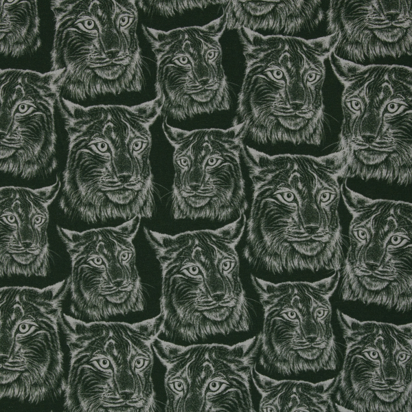French Terry - Pawerful by Thorsten Berger - Luchs in grau