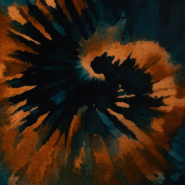 Modal French Terry Kira mit Batik Muster in orange - grün