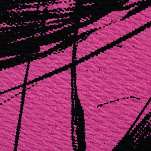 French Terry Eddy the Crab by Thorsten Berger - Kombistoff mit großem Muster auf pink