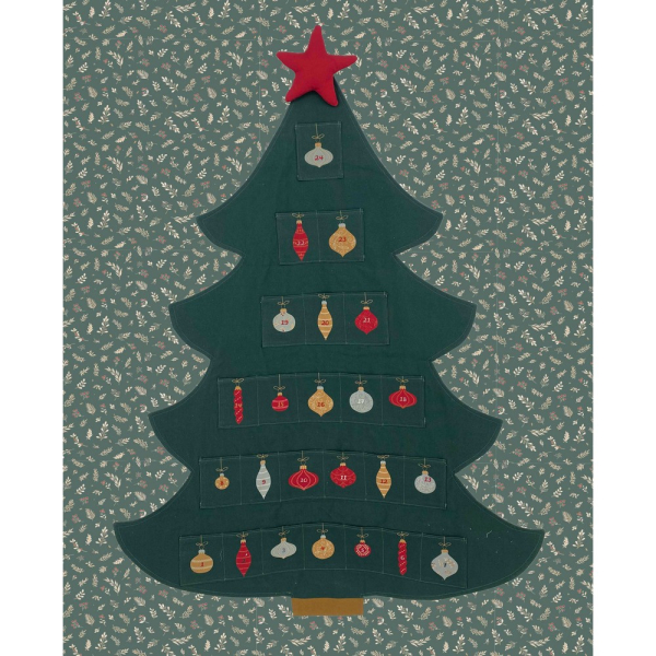 Canvas DIY Panel Adventskalender Tannenbaum mit kleinen Taschen