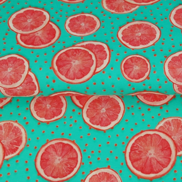 Baumwolljersey Grapefruit - Digitaldruck