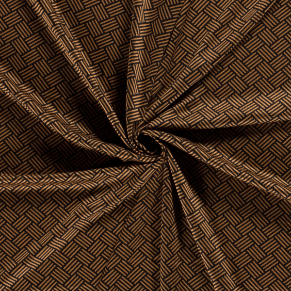 Jacquard Jersey mit Muster in braun / rost