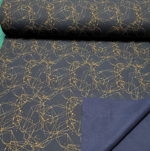 Softshell Katinoh - Geometrie - geometrisches Muster auf schwarz