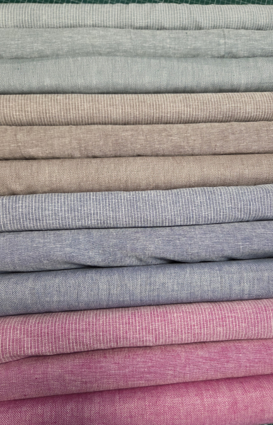 Leinen - Baumwollmix Paul Streifen denim blau