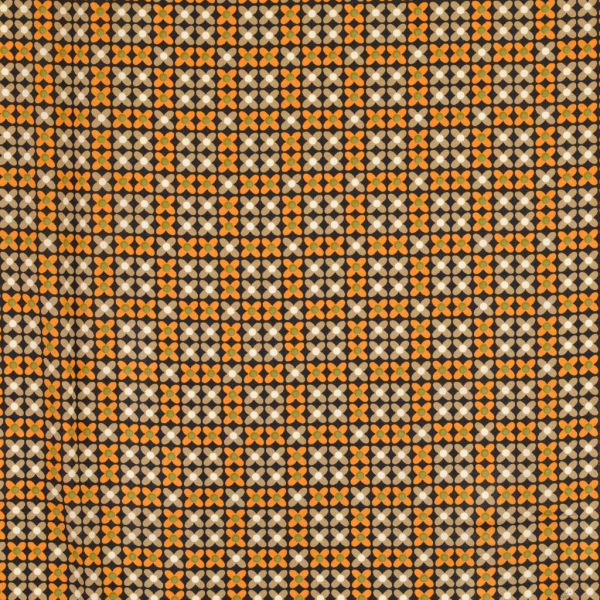 Viskose Webware - kleine Blüten - Muster in ocker - braun