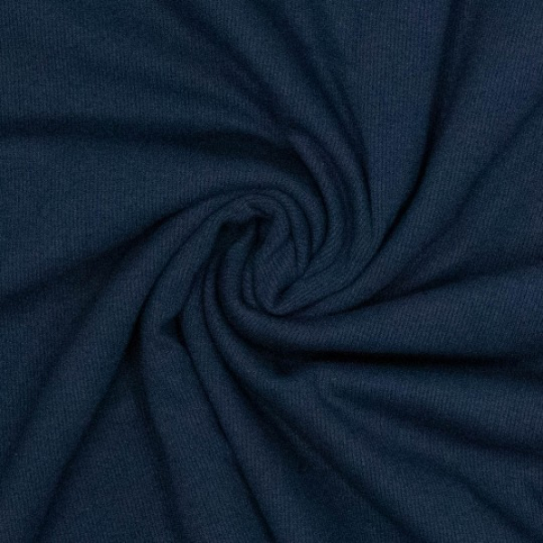 Bündchen Feinripp 2x2 in marine