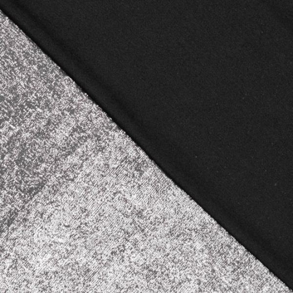 Glanzjersey - Glitteroptik in silber
