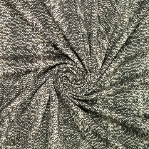 Baumwoll Stretch mit Fischgrät Muster