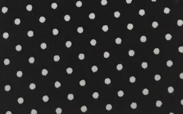 Baumwoll - Popeline kleine Punkte in weiß auf schwarz