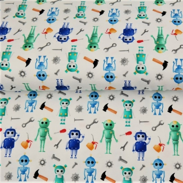 Baumwolljersey Roboter + Werkzeug