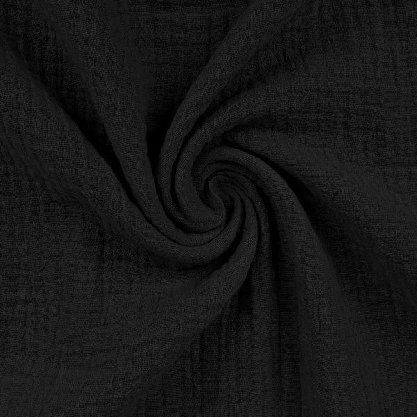 Musselin uni schwarz
