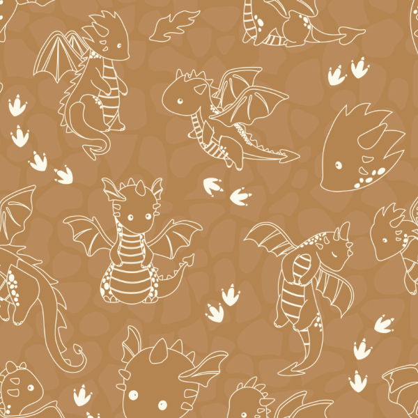 Baumwolljersey mit Drachen