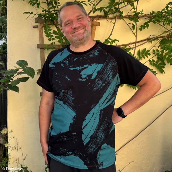 French Terry Eddy the Crab by Thorsten Berger - Kombistoff mit großem Muster auf grün