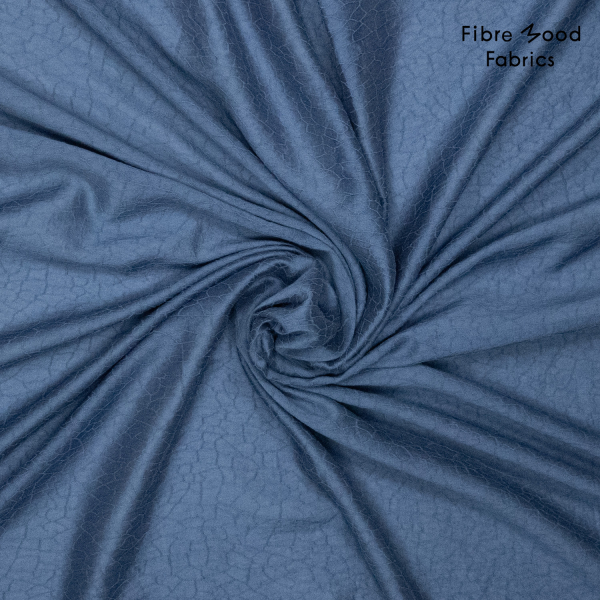 Tencel Jacquard crinckle blau