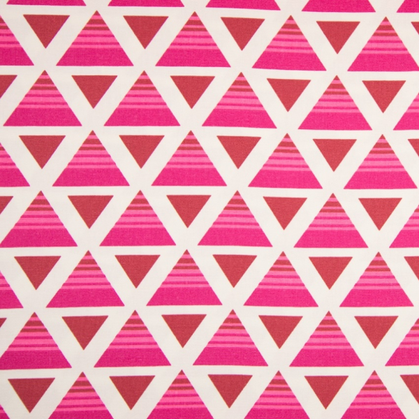 Canvas Dreiecke bordeaux - pink - weiß