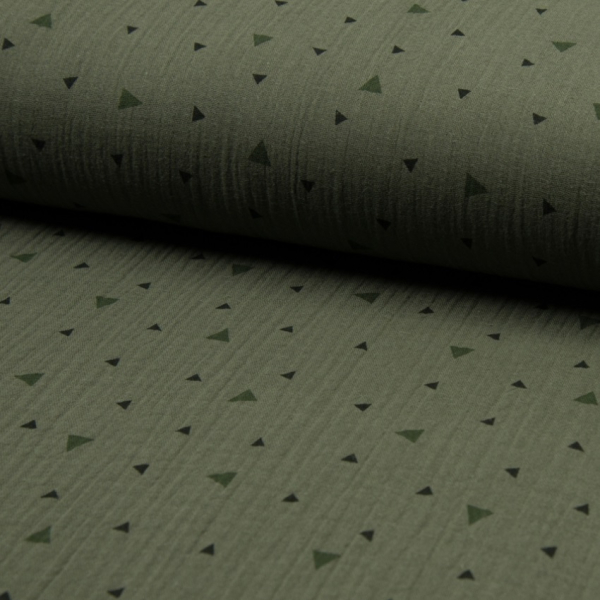 Musselin Bambino Dreiecke Khaki