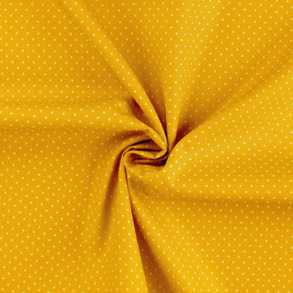 Baumwoll - Popeline Daisy kleine Punkte gelb