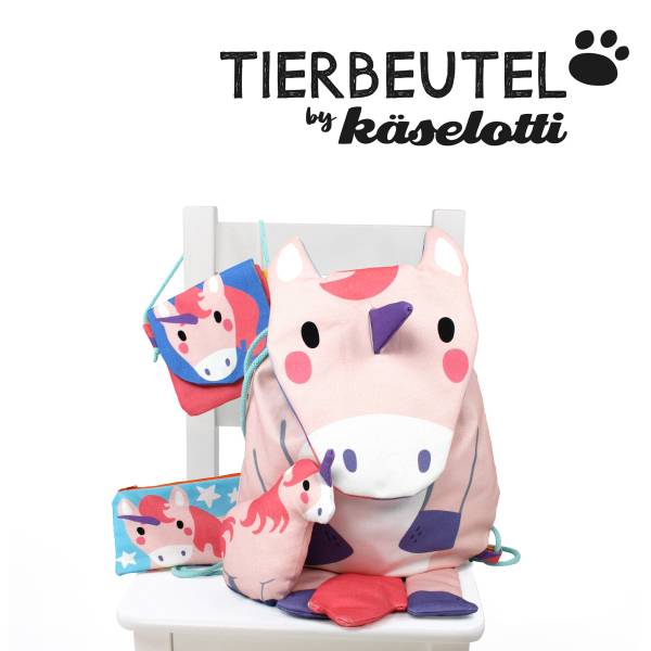 Tierbeutel by Käselotti - DIY Nähset für einen Turnbeutel als Einhorn