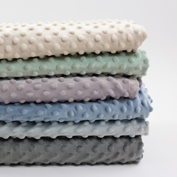 Minky - Kuschelfleece mit Noppen in ecru