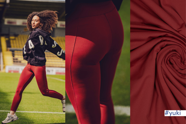 Yoga - Sport - und Funktionsjersey uni rot