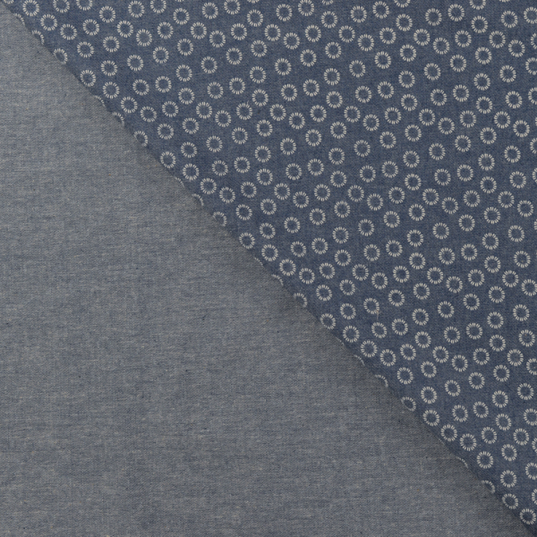 Chambray Jeans Denim mit kleinen Kreisen