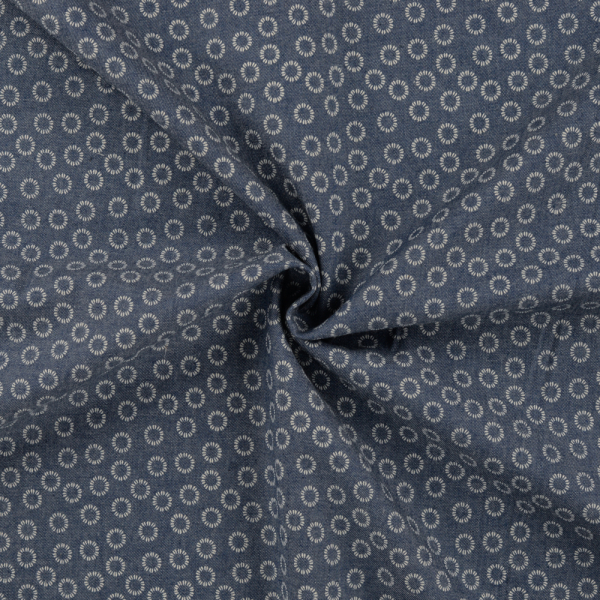 Chambray Jeans Denim mit kleinen Kreisen