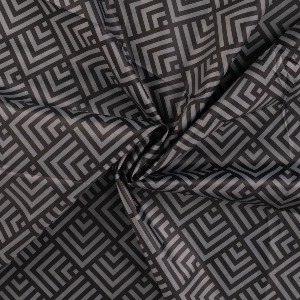 Raincoat - dünner, leichter Regenjacken-Stoff + Poncho - Muster in schwarz - grau