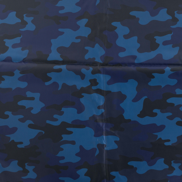 Raincoat - dünner, leichter Regenjacken-Stoff + Poncho - Camouflage blau
