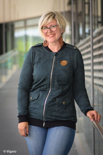 French Terry Wild by Thorsten Berger - Marmorierung anthrazit