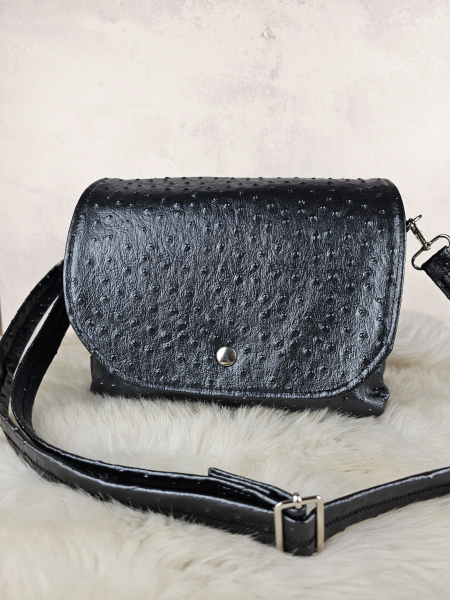 Kunstleder Aurora schwarz metallic mit Noppen