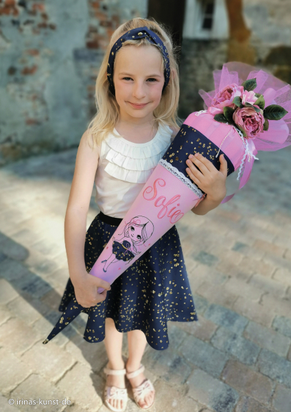 Canvas Bravo by Cherry Picking - blau mit Goldpunkten