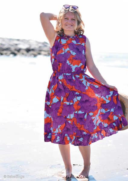 Seaweed by Thorsten Berger - Viskosewebware in orange - lila - blau