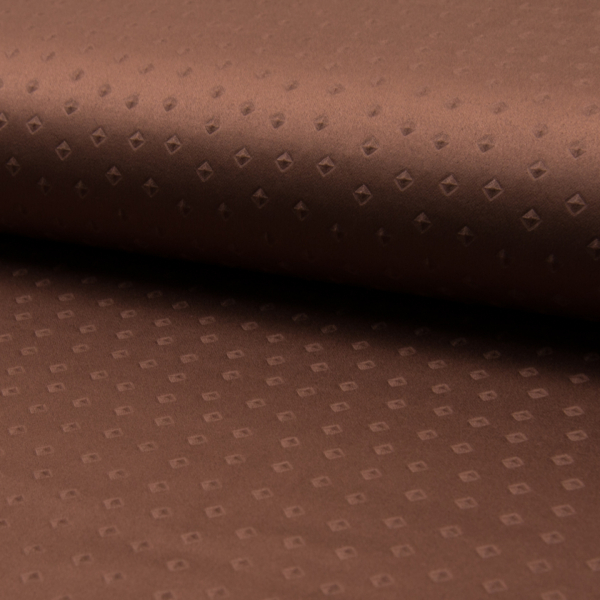 Suede mit 3D Muster - wildlederähnlicher Jersey cognac - braun