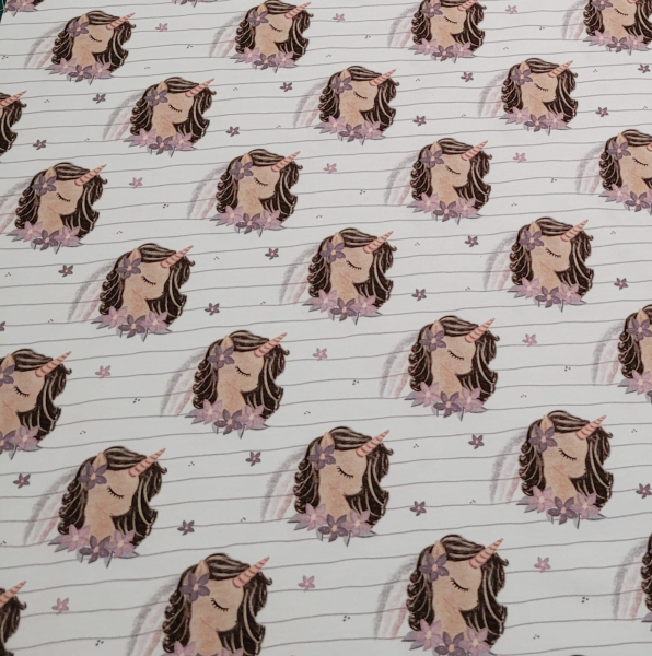 Baumwolljersey Einhörner und Streifen - Fräulein von Julie