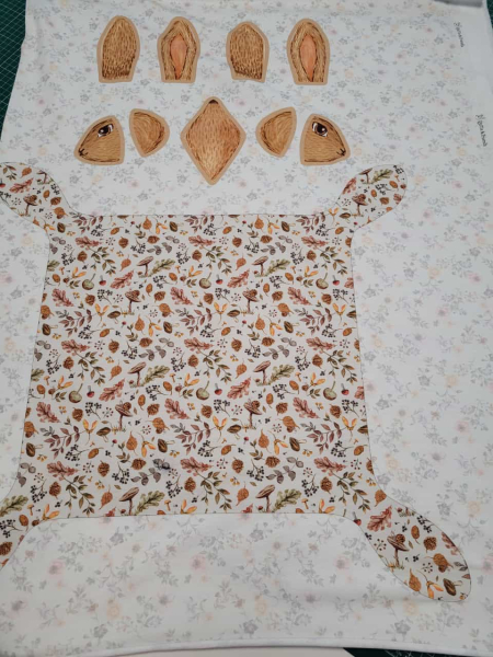 Baumwolljersey Panel - Schnuffeltuch - Hase - Schmusetuch