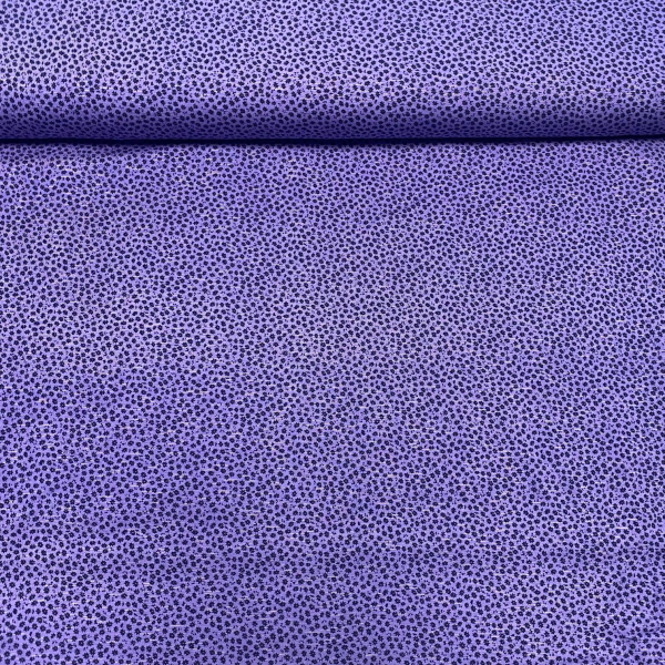 Viskose Slub - Jersey kleine Streublümchen lila - dunkelblau