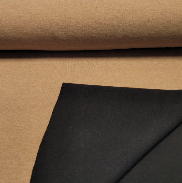 Strick Doubleface - beige - schwarz